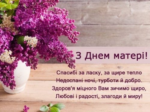Привітання з Днем Матері