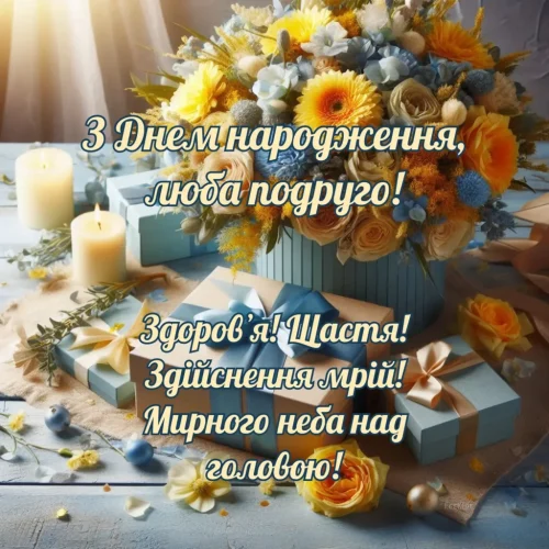 З днем ​​народження подруги