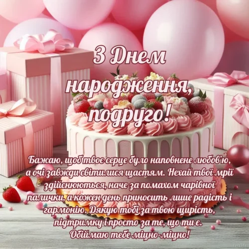 З днем ​​народження подруги